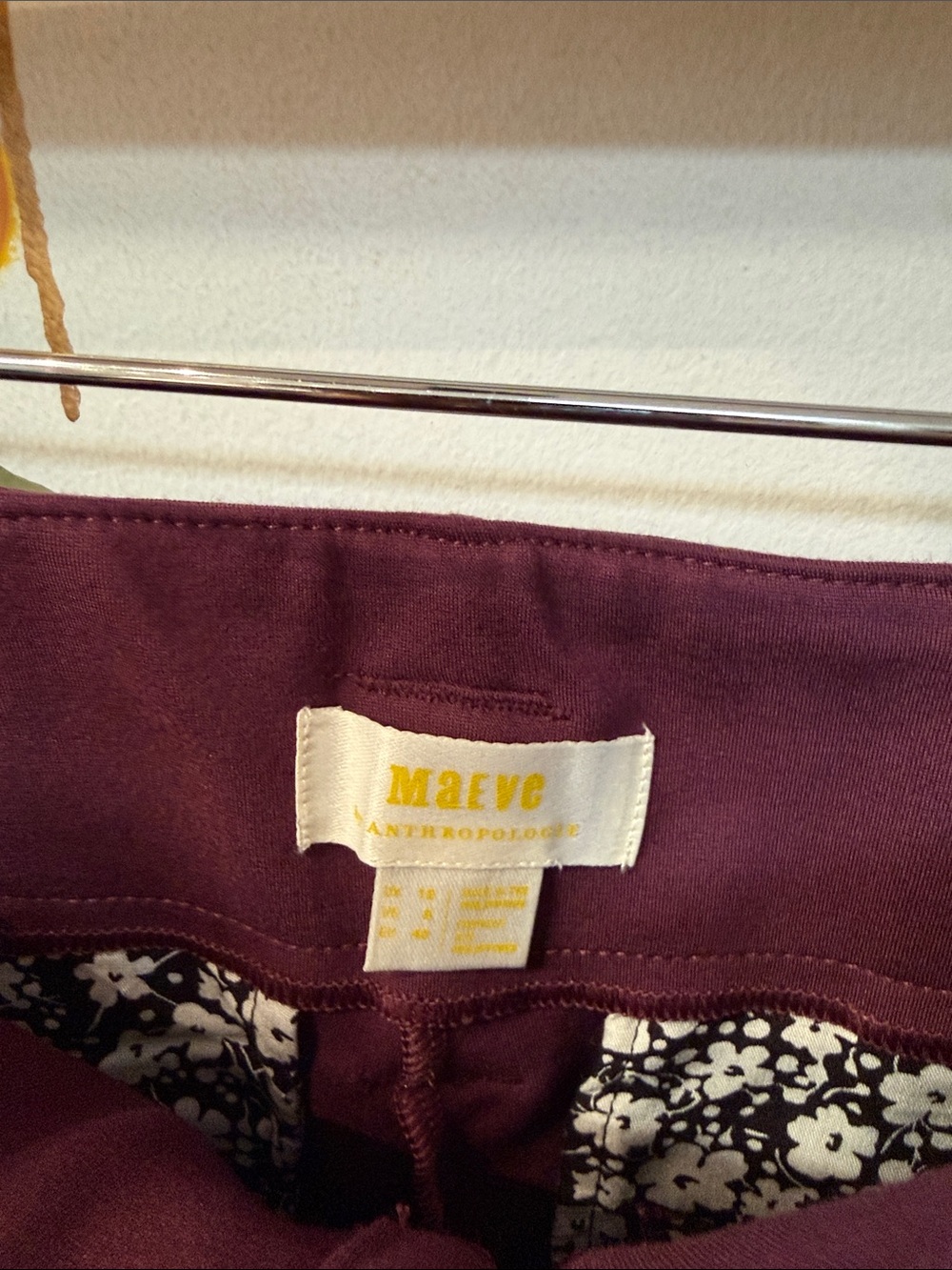 New Maeve Anthropologie Plum Purple Pants Size 8 - Picture 3 of 4